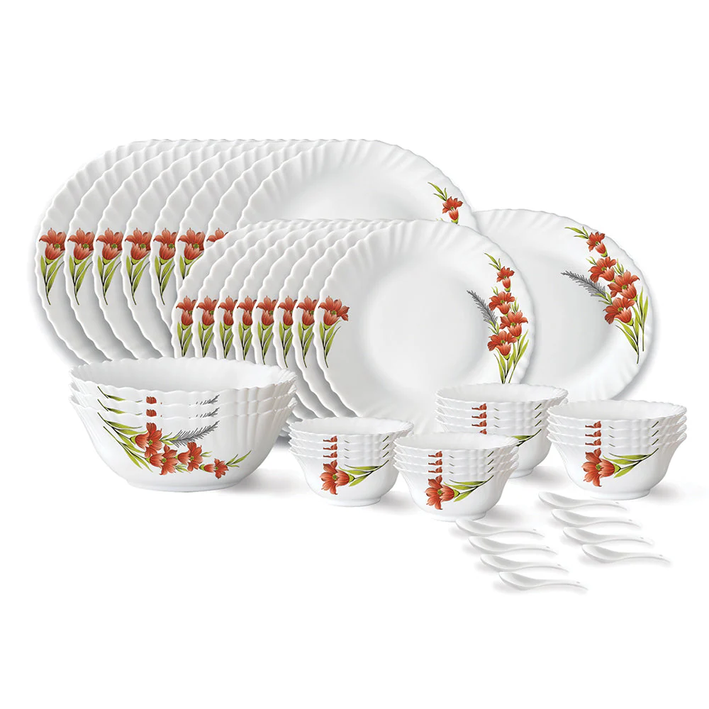 Larah Red Iris Dinner Set, 6 pc - Image 23