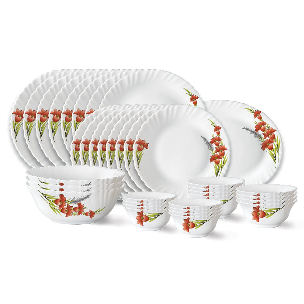 Larah Red Iris Dinner Set, 6 pc - Image 24