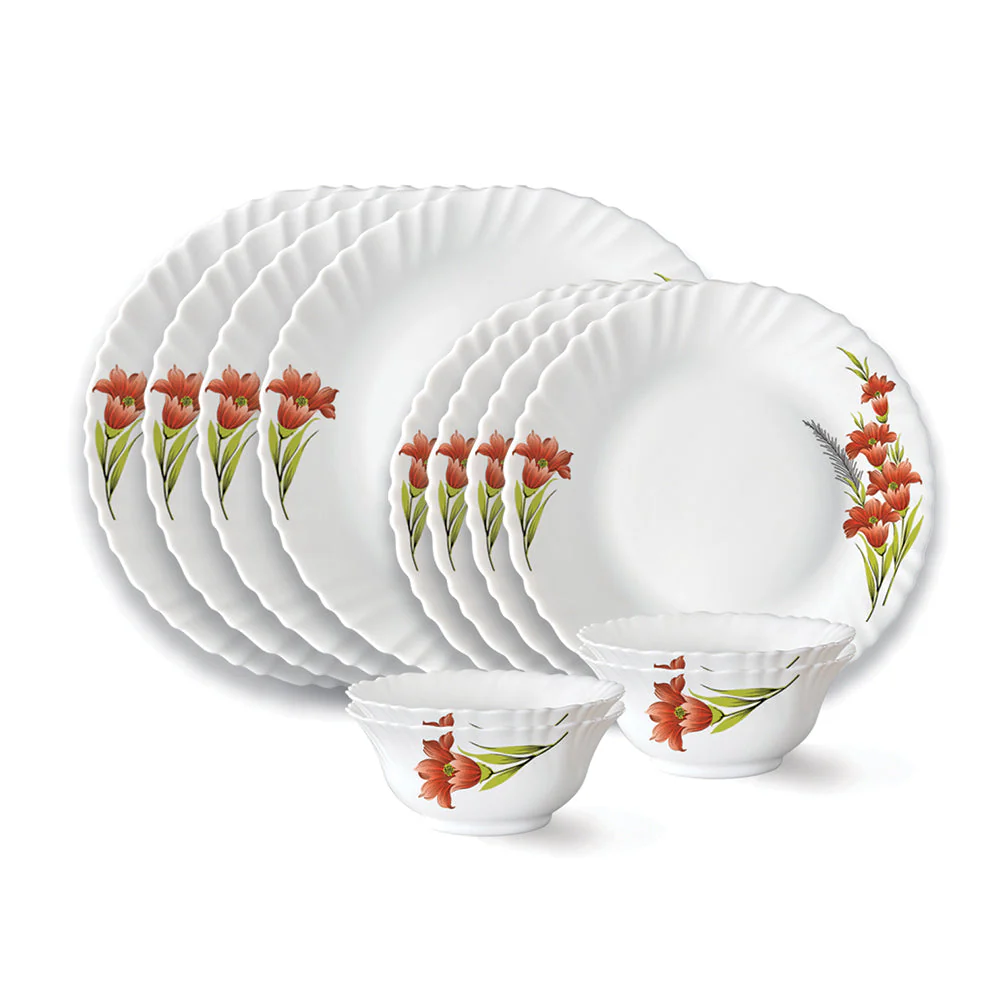 Larah Red Iris Dinner Set, 6 pc - Image 25