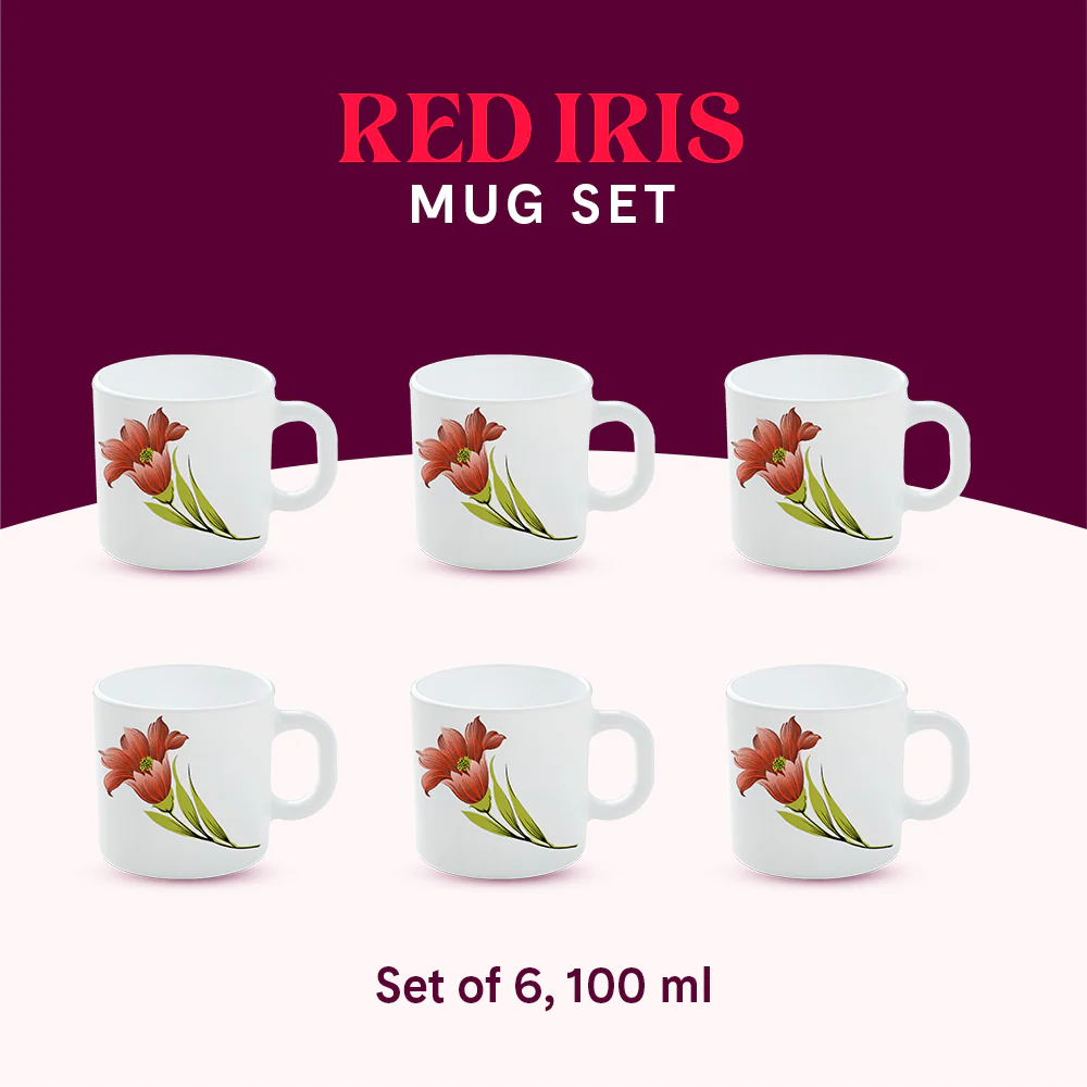 Larah Red Iris Mug Set - Image 10