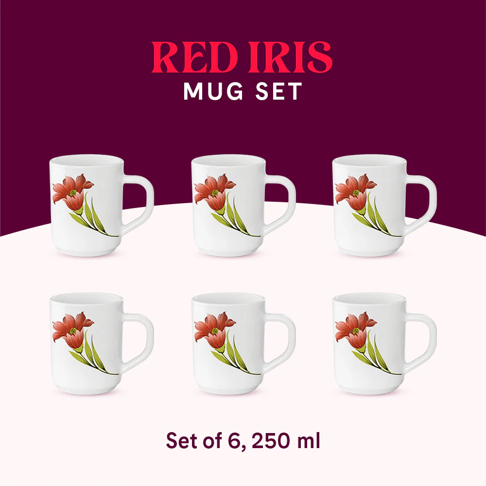 Larah Red Iris Mug Set - Image 9