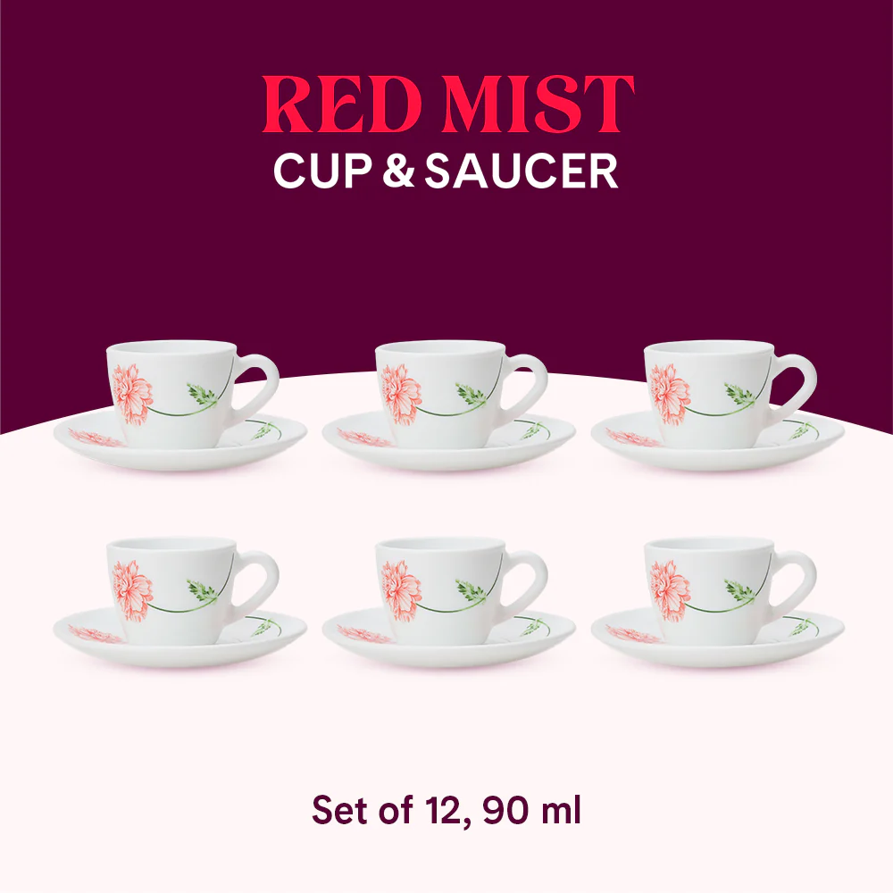 Larah Red Mist Cup n Saucer Set - Image 9