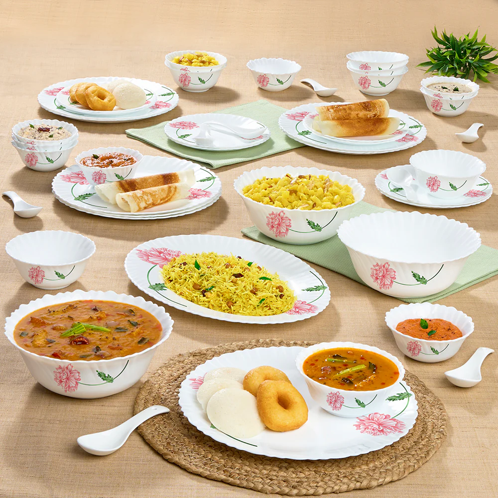 Larah Red Mist Dinner Set, 44 pc - Image 8
