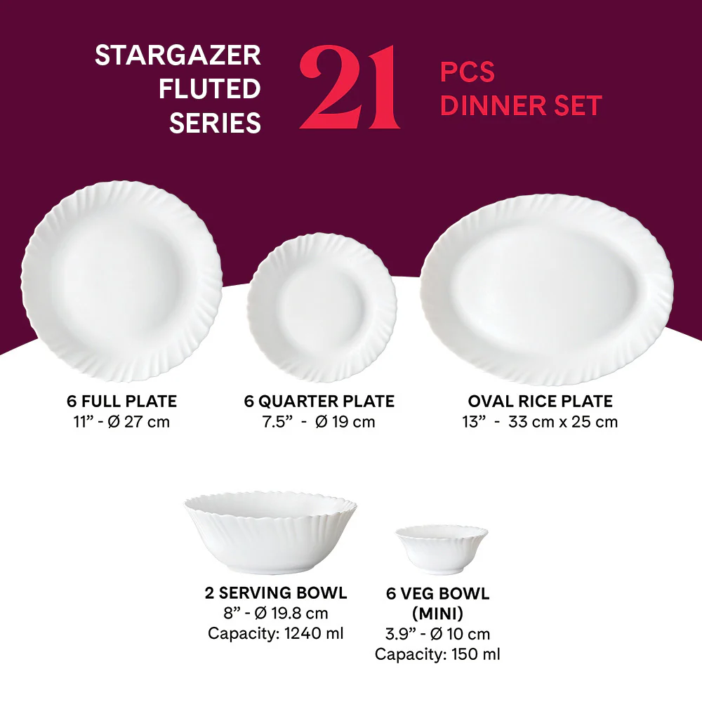 Larah Stargazer Dinner Set, 21 pc - Image 2