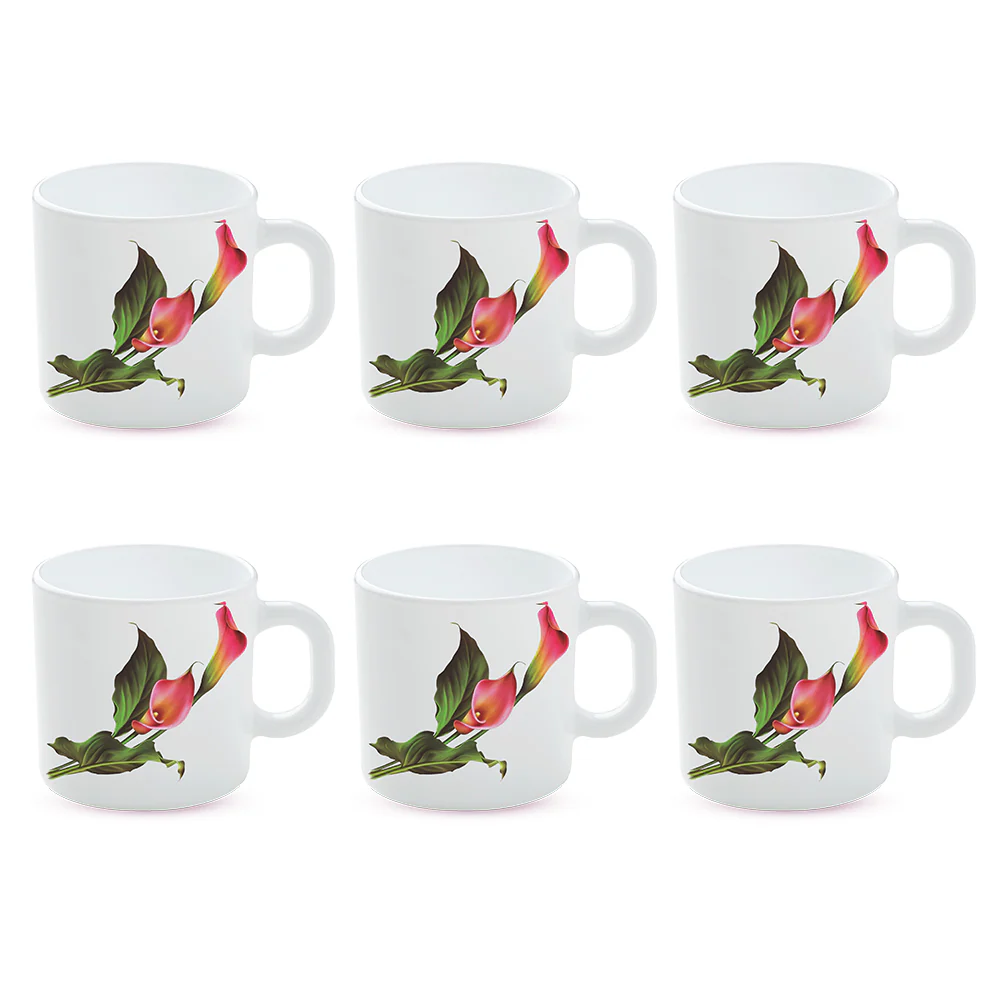 Larah Opalware Stargazer Snack Set With Mugs White - Image 4