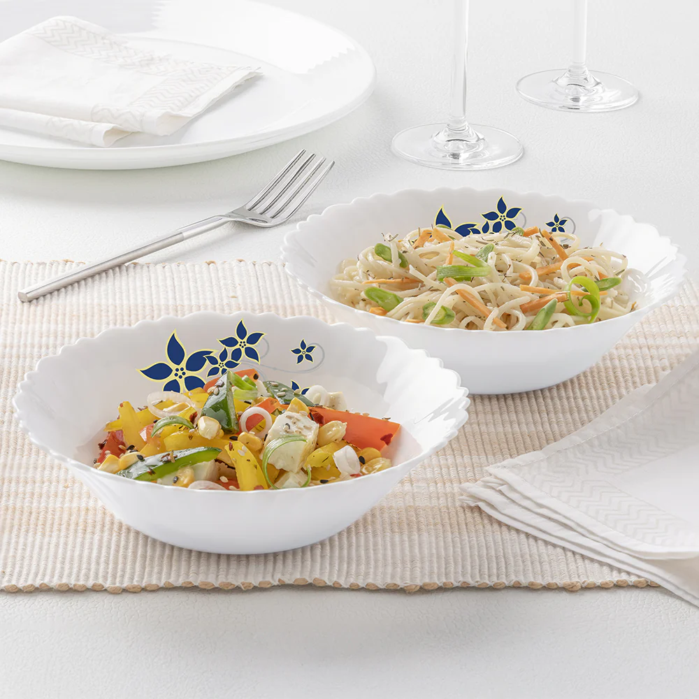 Larah Opalware Viva Family-Snack Set With Mugs White - Image 3