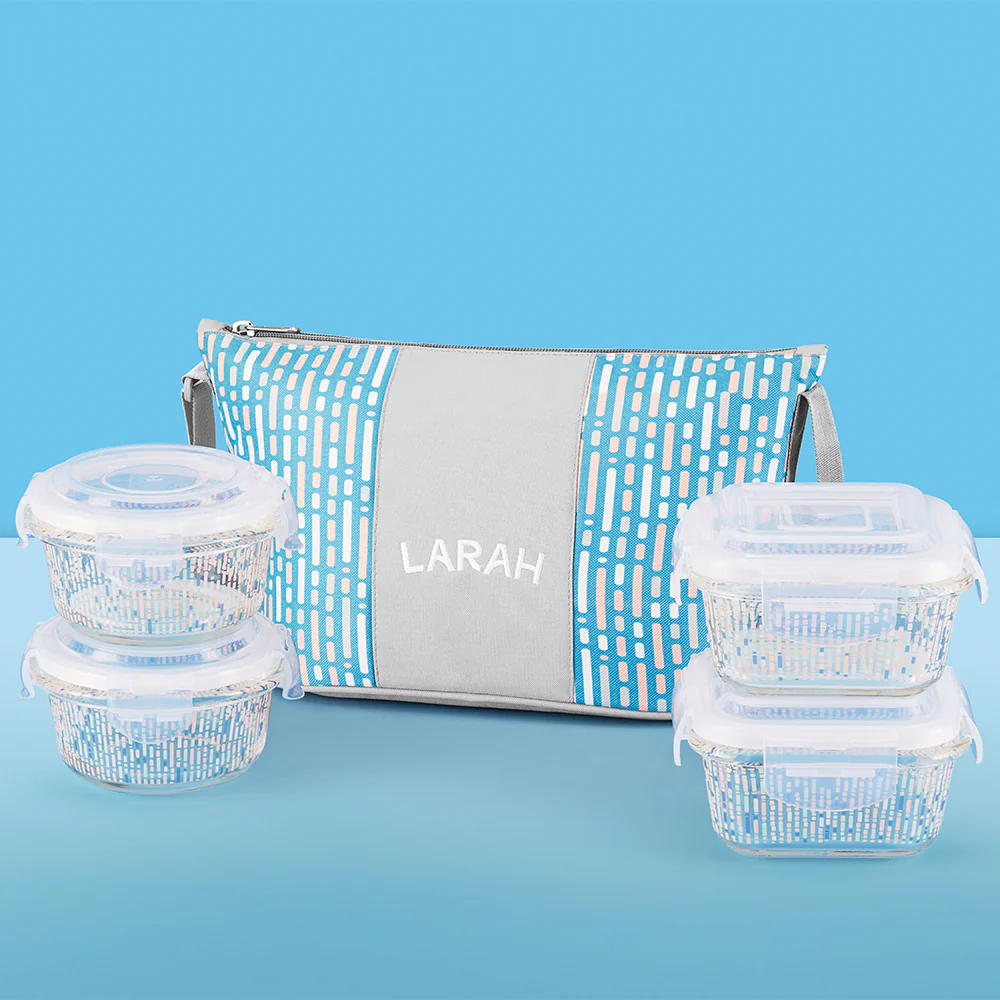 Larah Vogue Daisy Universal Glass Lunchbox - Image 2