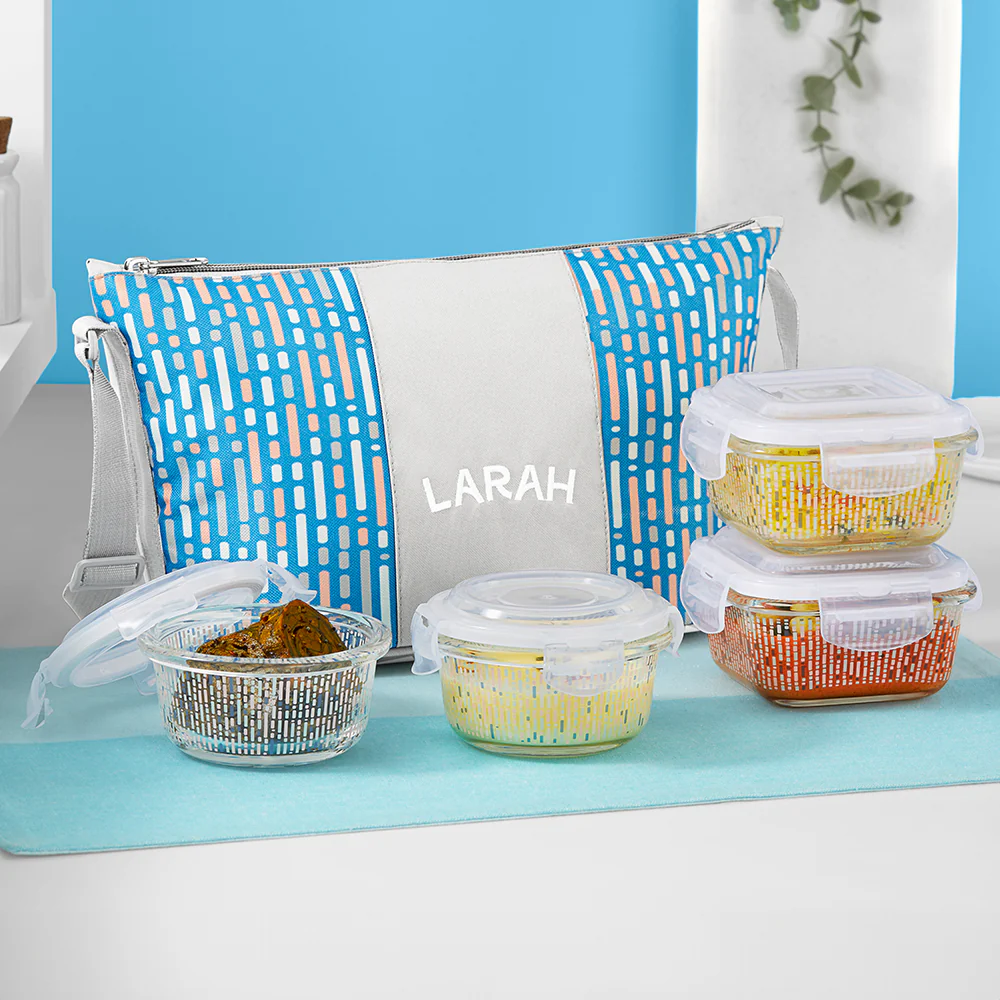 Larah Vogue Daisy Universal Glass Lunchbox - Image 3