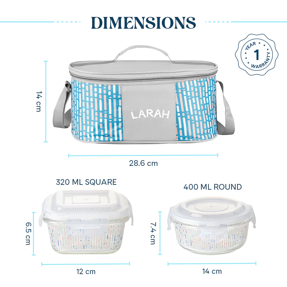 Larah Vogue Universal Glass Lunchbox - Image 6