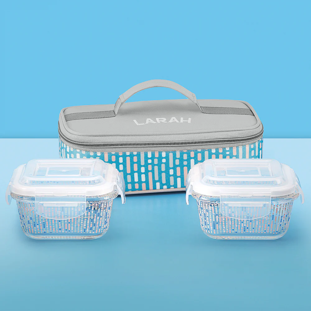 Larah Vogue Square Glass Lunchbox - Image 2