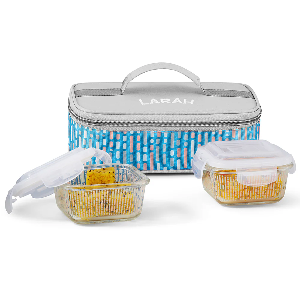 Larah Vogue Square Glass Lunchbox - Image 4