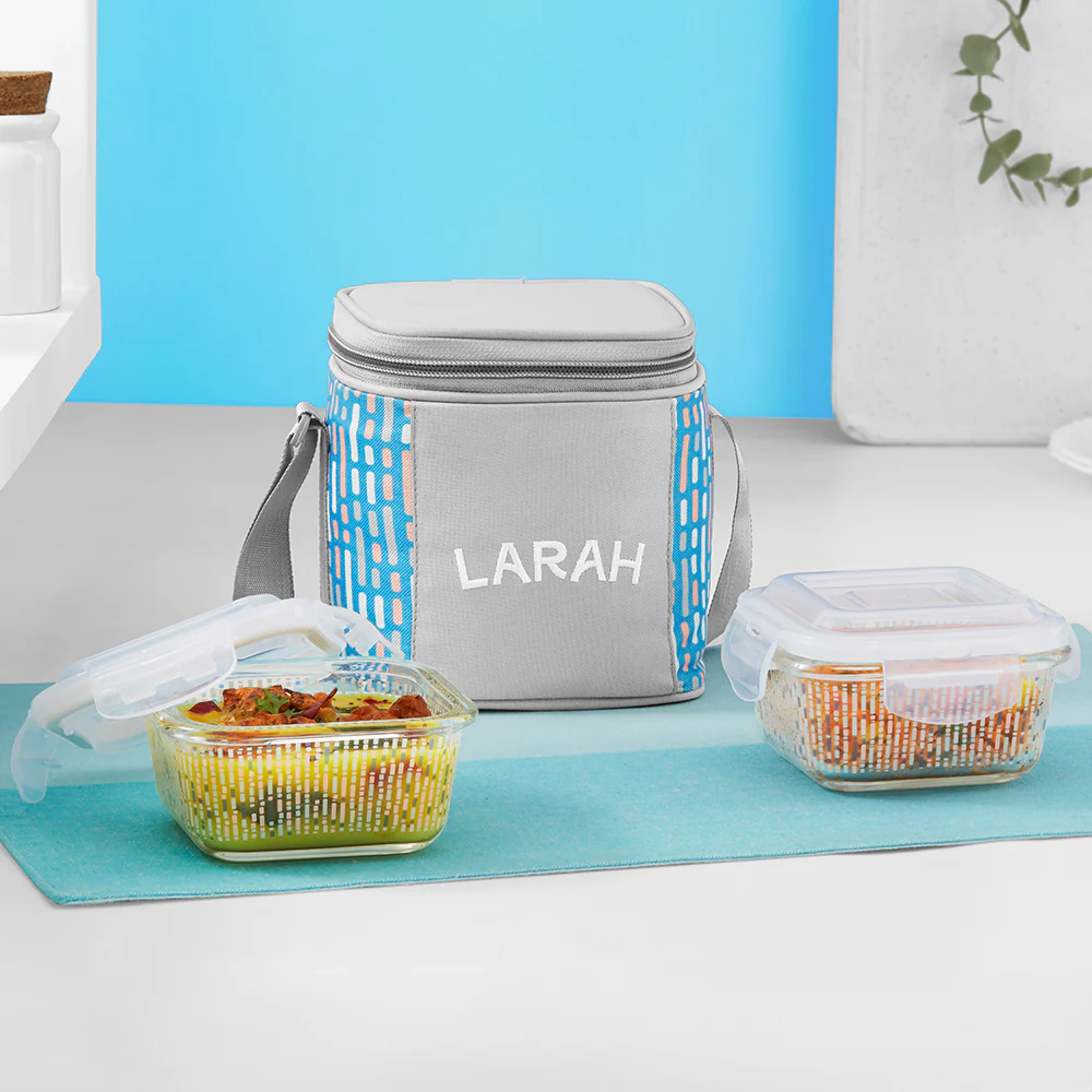 Larah Vogue Square Glass Lunchbox - Image 3