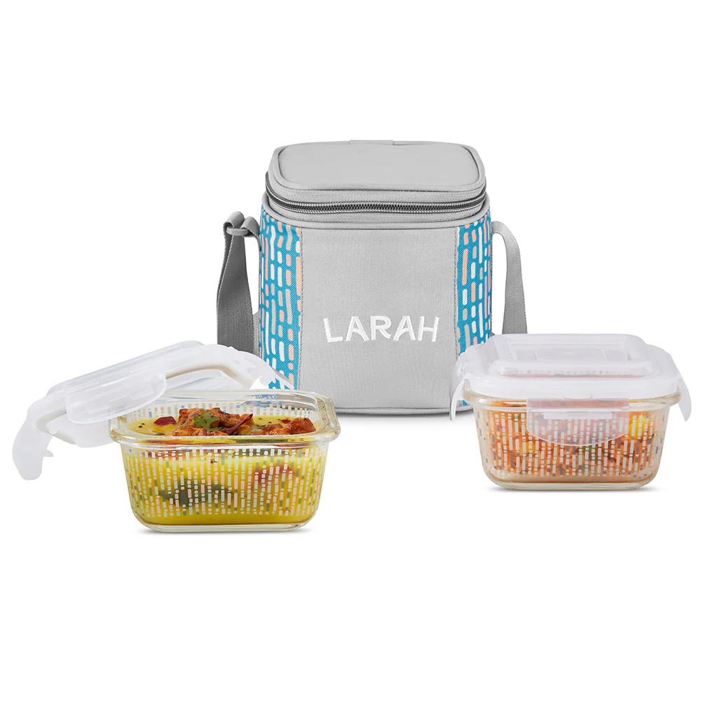 Larah Vogue Square Glass Lunchbox - Image 4