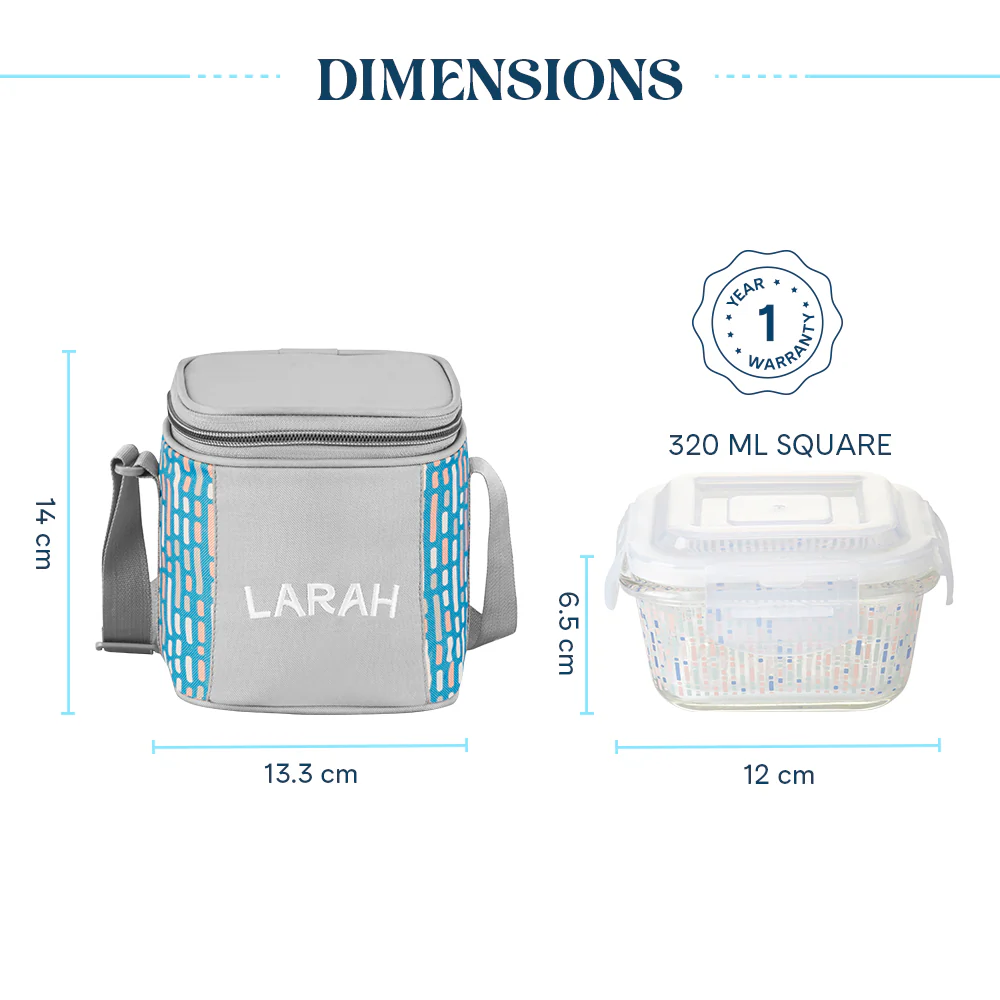 Larah Vogue Square Glass Lunchbox - Image 6