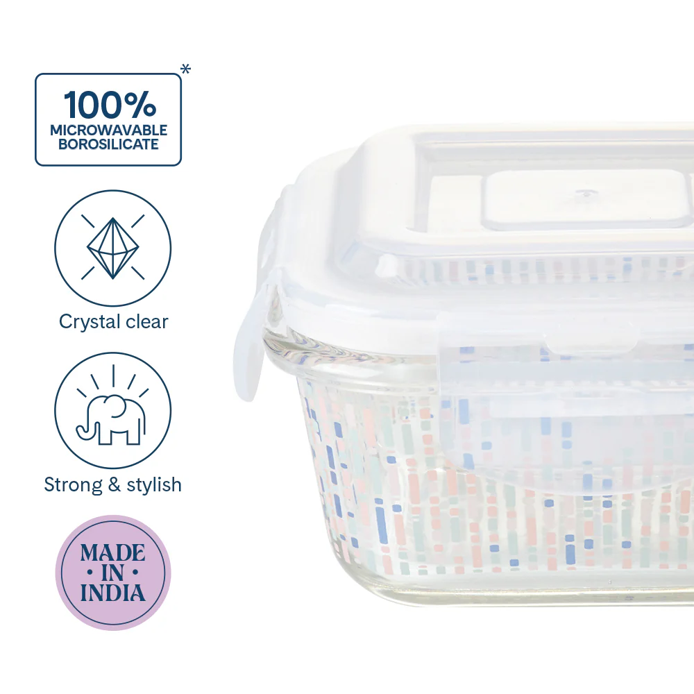 Larah Vogue Square Glass Lunchbox - Image 8