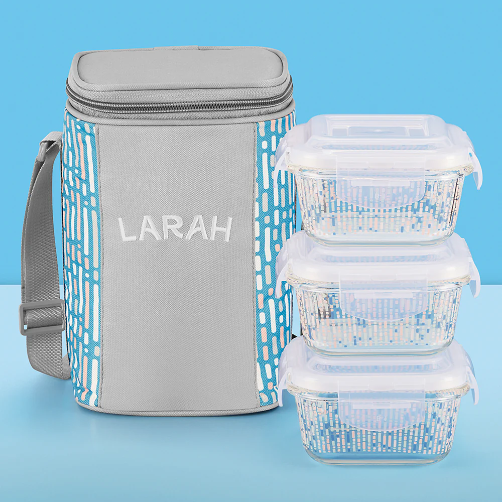 Larah Vogue Square Glass Lunchbox - Image 2