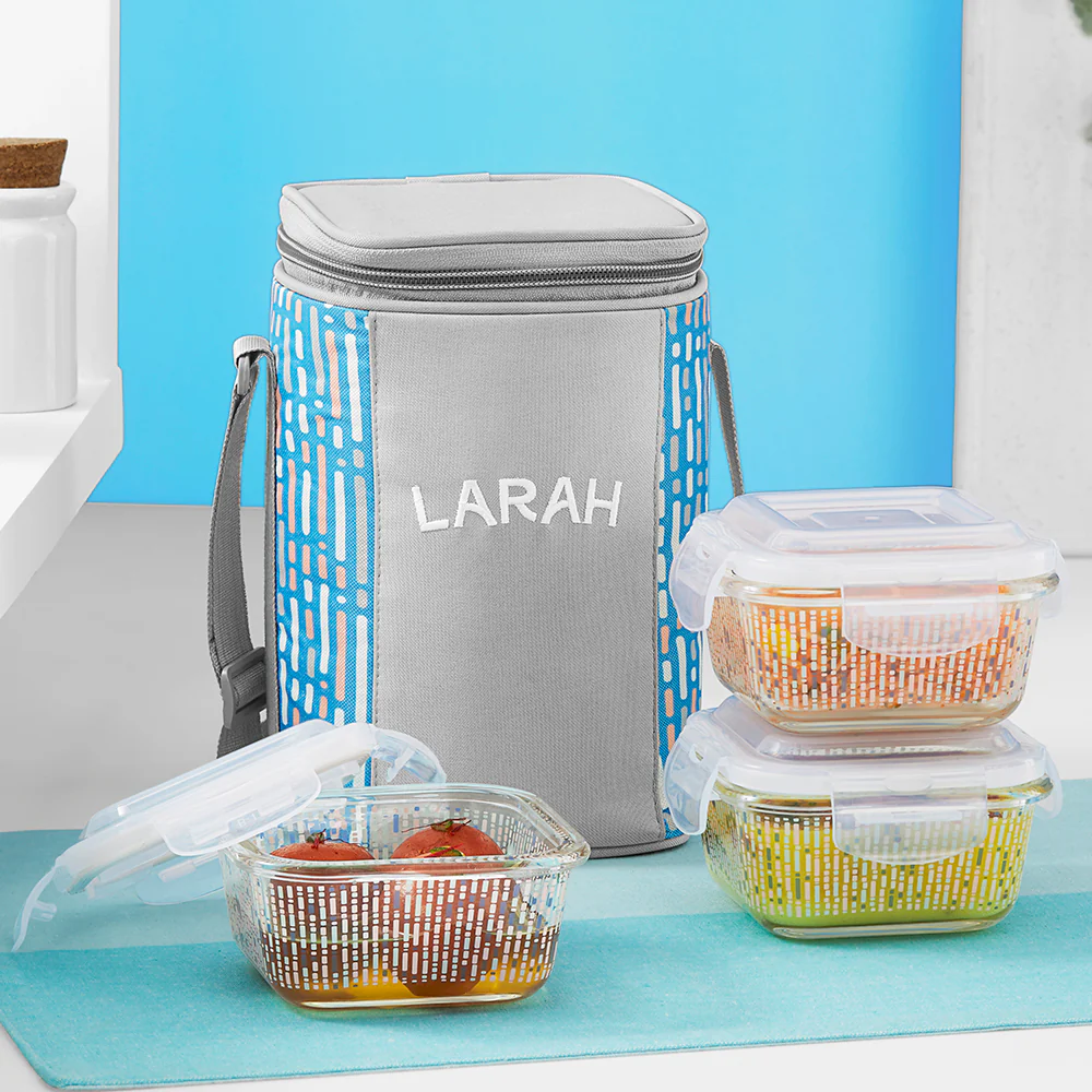 Larah Vogue Square Glass Lunchbox - Image 3