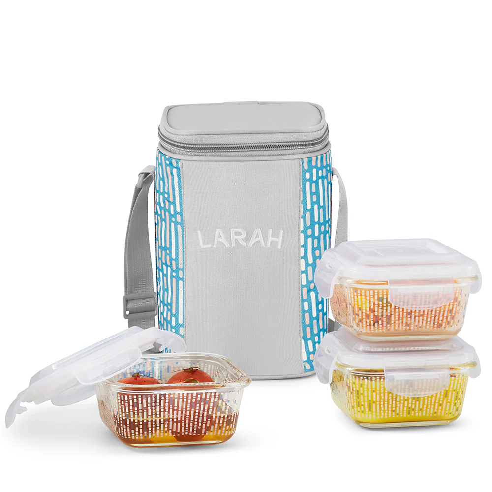 Larah Vogue Square Glass Lunchbox - Image 4