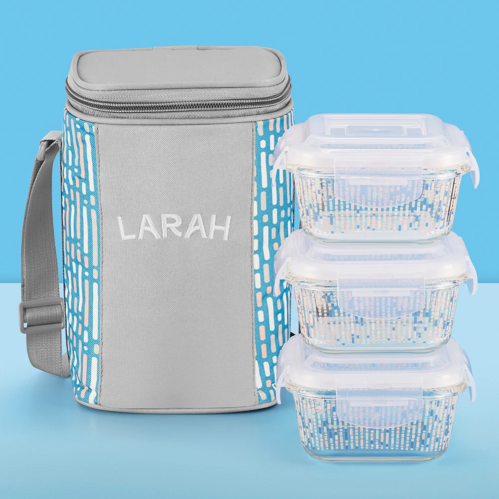 Larah Vogue Square Glass Lunchbox - Image 5