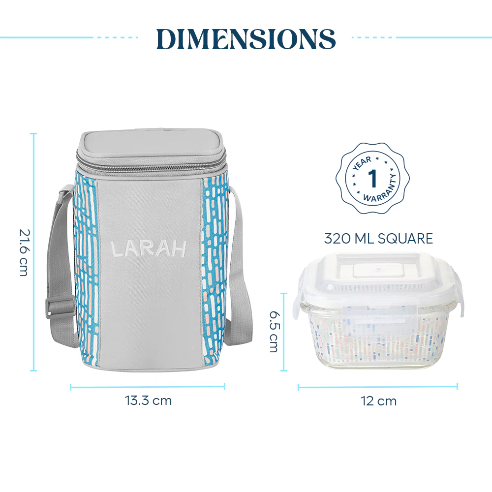 Larah Vogue Square Glass Lunchbox - Image 6