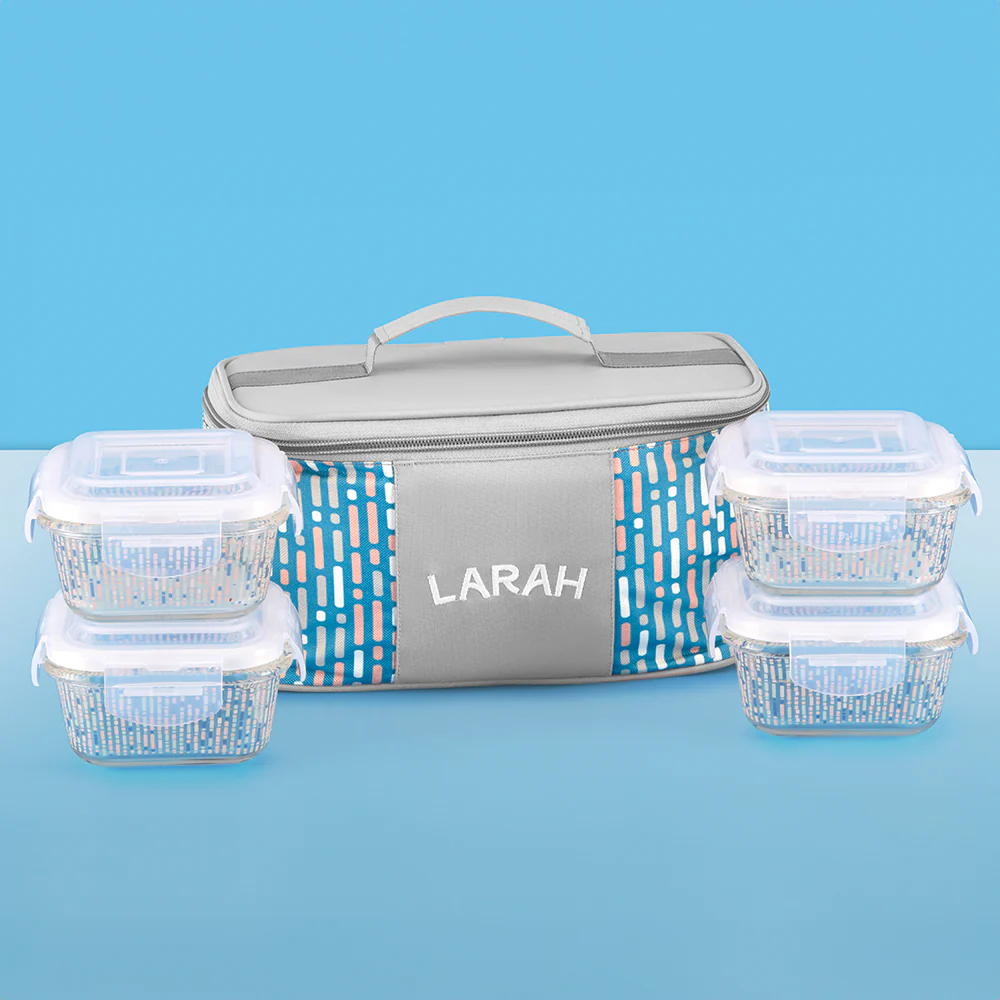 Larah Vogue Square Glass Lunchbox - Image 2