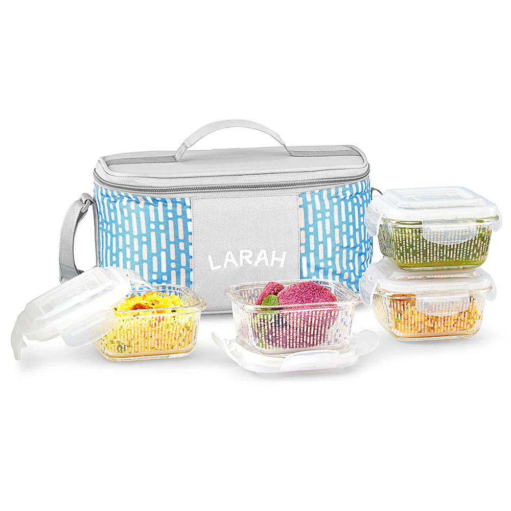 Larah Vogue Square Glass Lunchbox - Image 4
