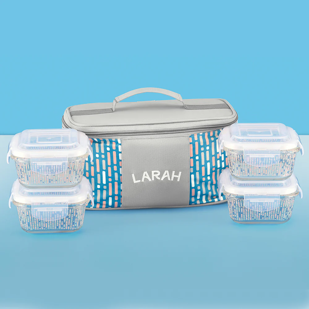 Larah Vogue Square Glass Lunchbox - Image 5