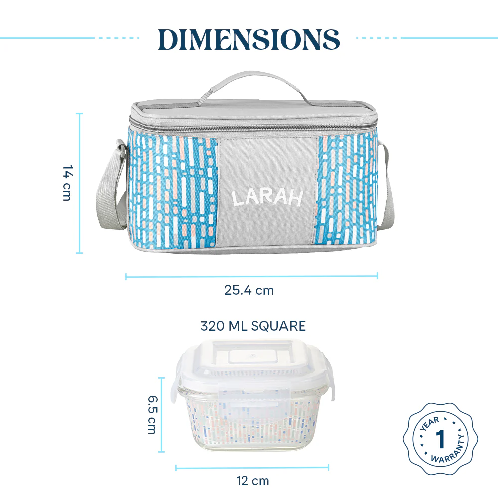 Larah Vogue Square Glass Lunchbox - Image 6