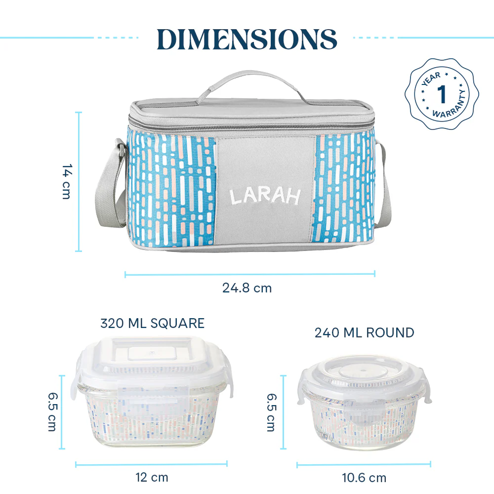 Larah Vogue Universal Glass Lunchbox - Image 6