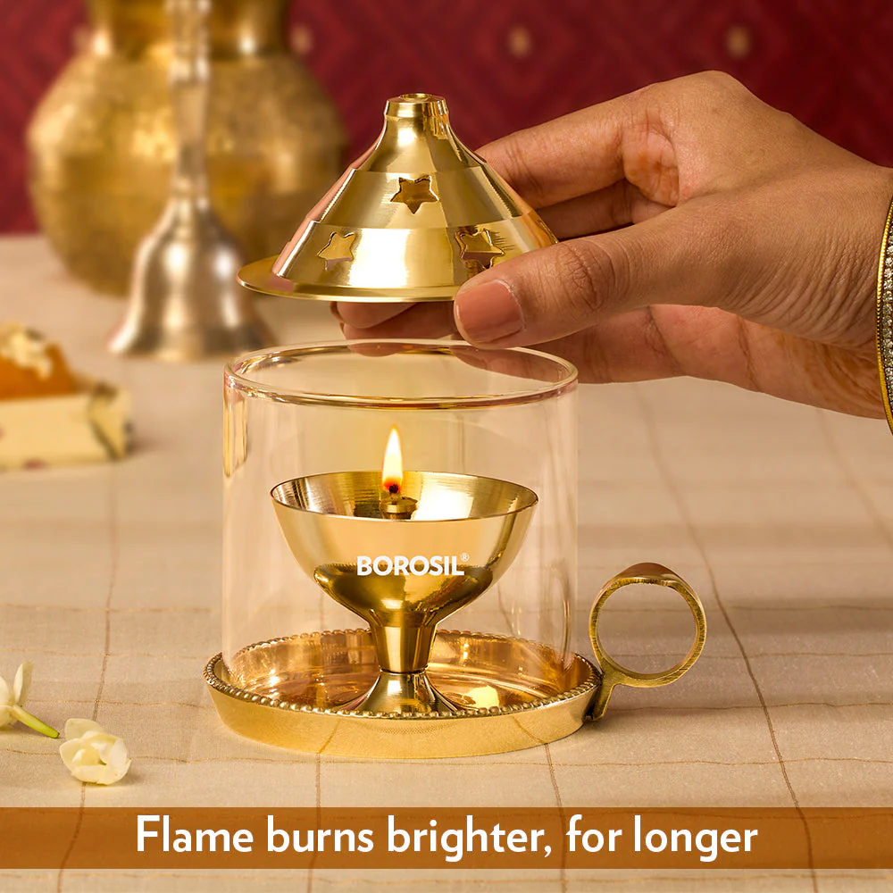 Borosil Mangal Akhand Diya, Medium - Image 11