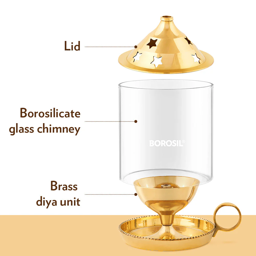 Borosil Mangal Akhand Diya, Medium - Image 13