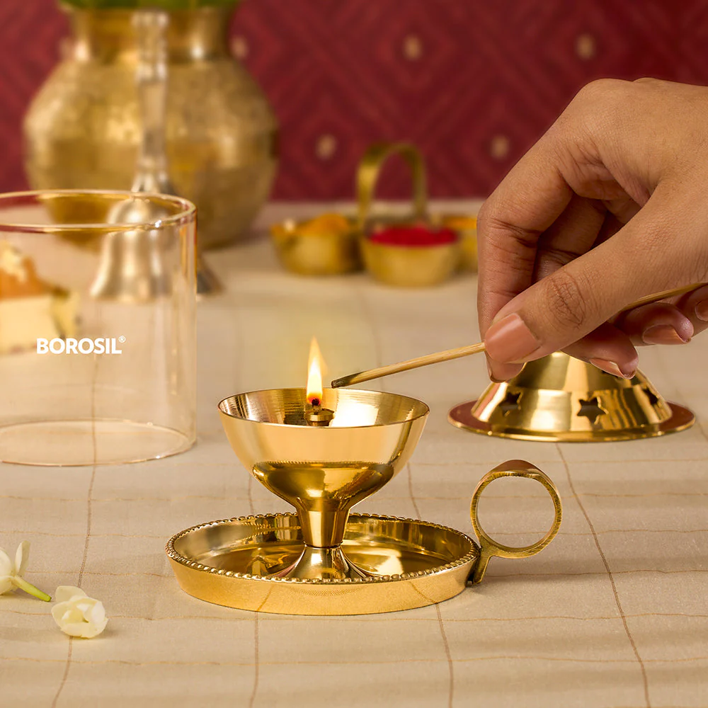 Borosil Mangal Akhand Diya, Medium - Image 7