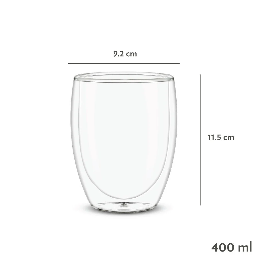 Borosil Milano Double Wall Glass Tumbler - Image 3