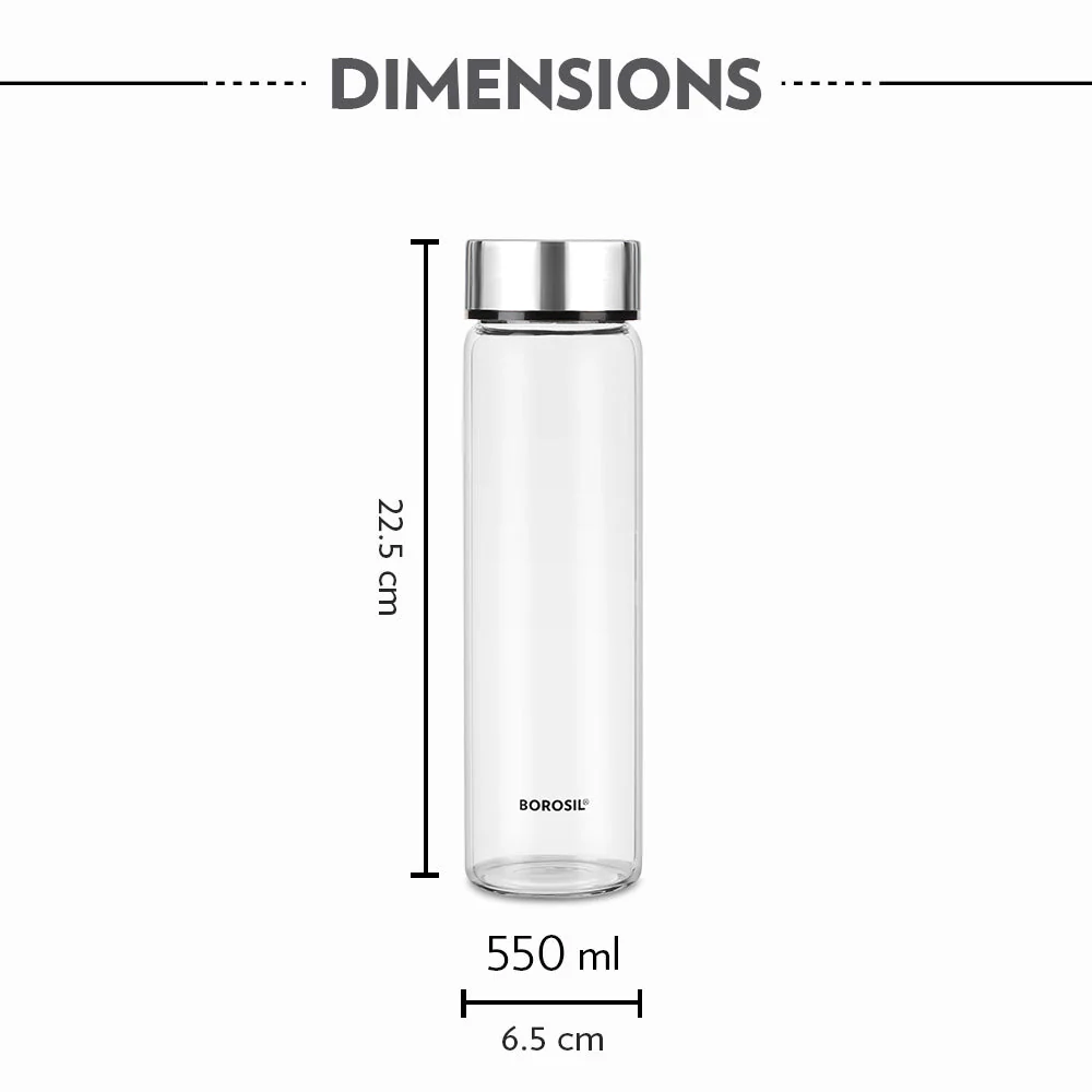 Neo Borosilicate Clear Glass Bottle - Image 3