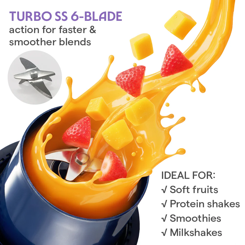 Nutrigrip Portable Blender, Blue - Image 4