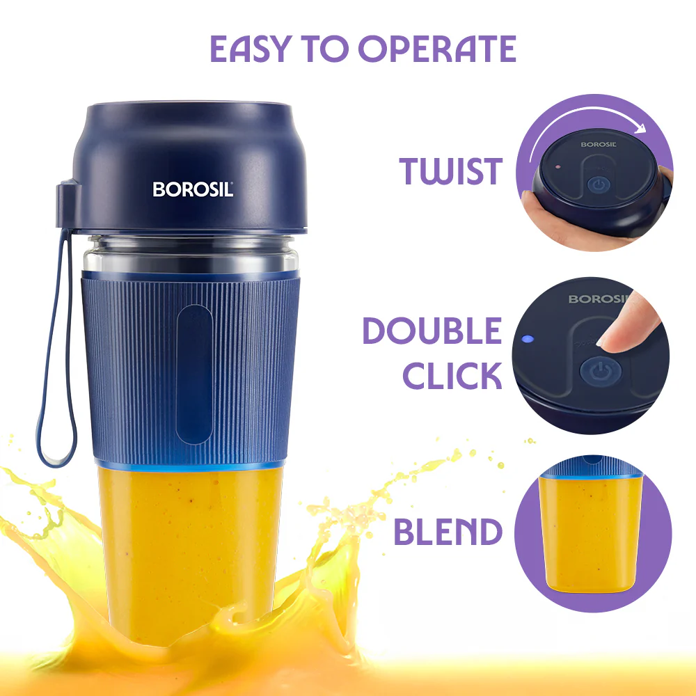 Nutrigrip Portable Blender, Blue - Image 6