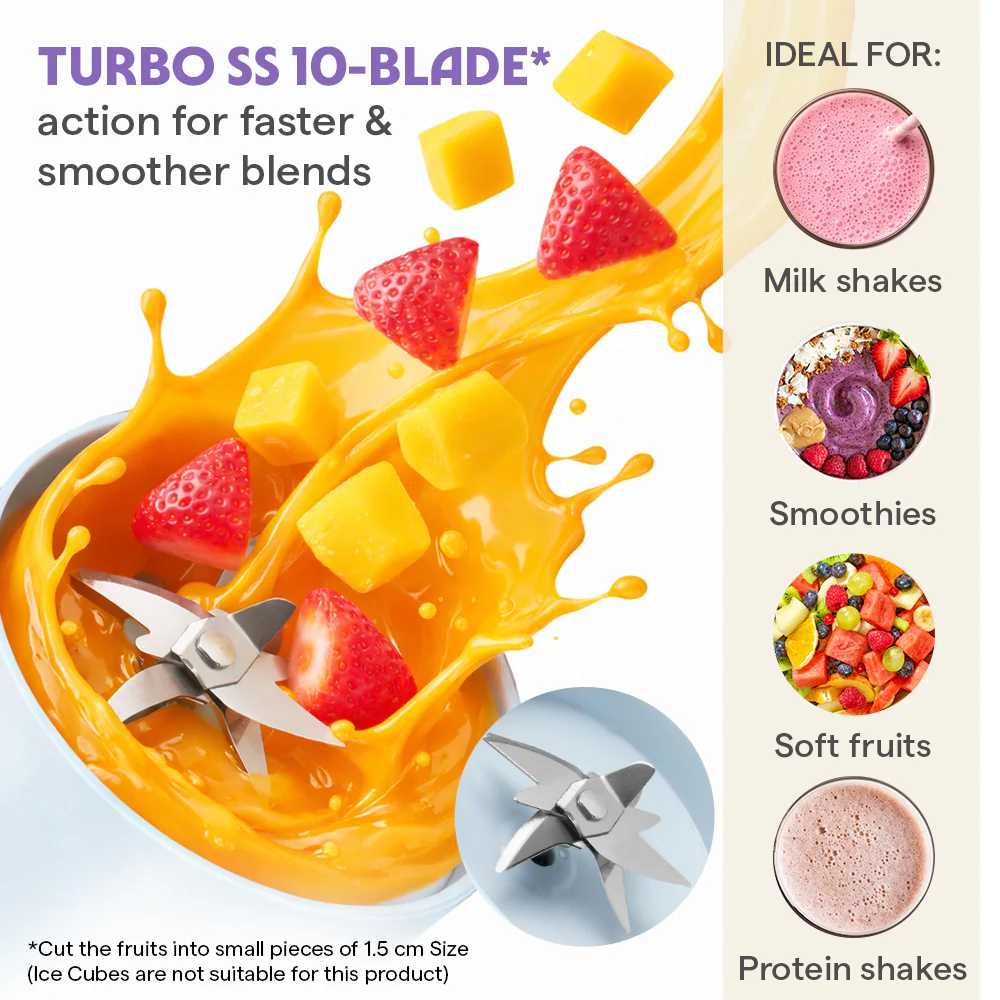 Nutrisip Portable Blender, Blue - Image 4