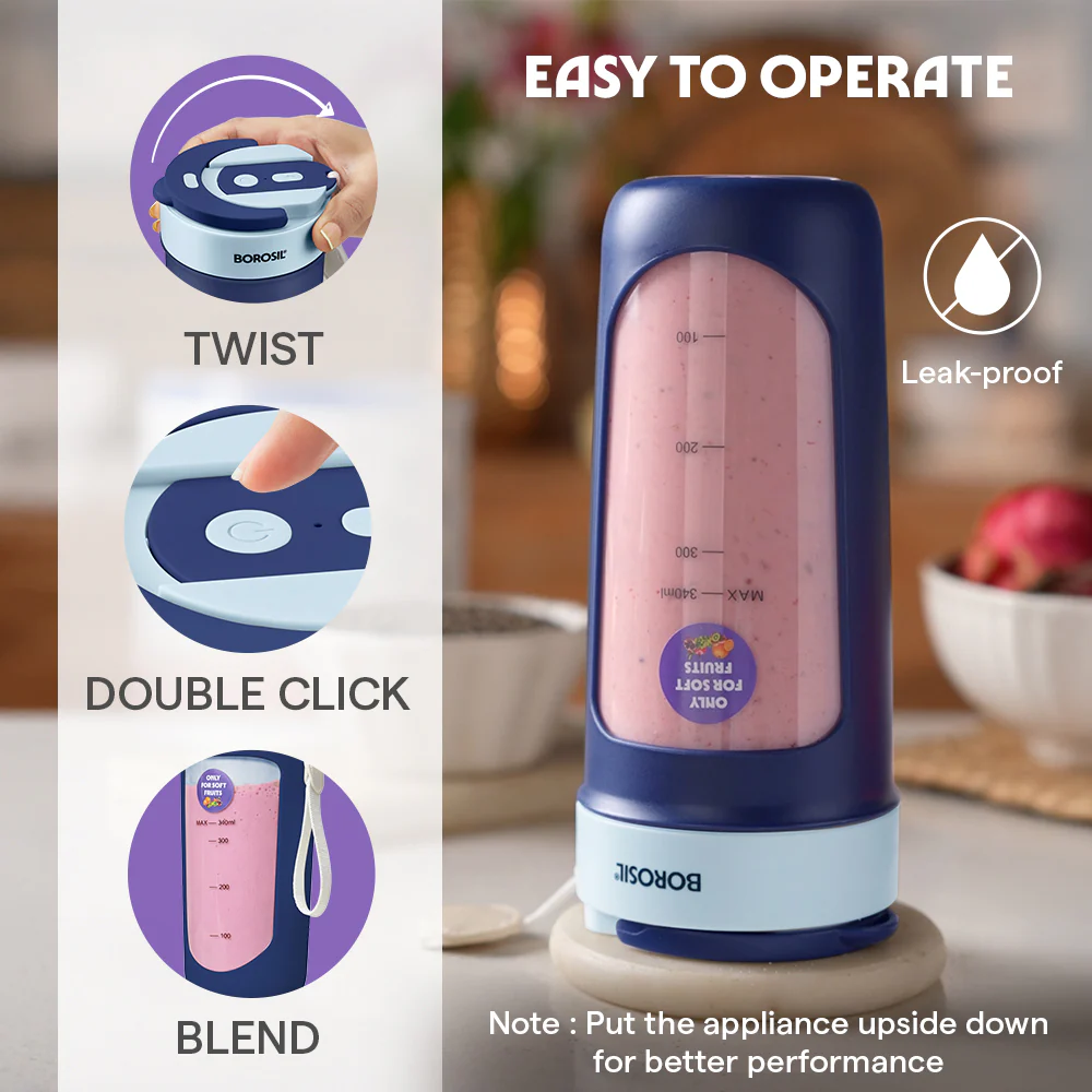 Nutrisip Portable Blender, Blue - Image 6