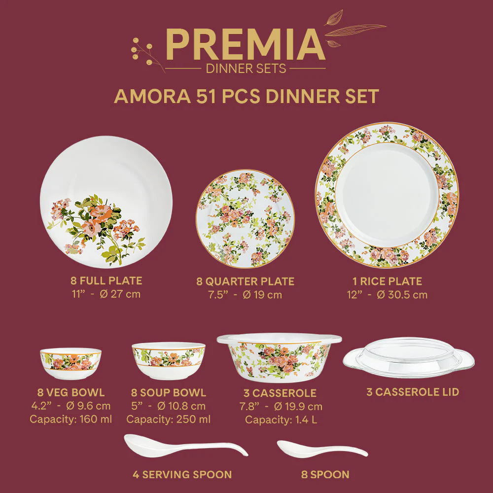 Larah Amora Dinner Set, 51 pc - Image 5