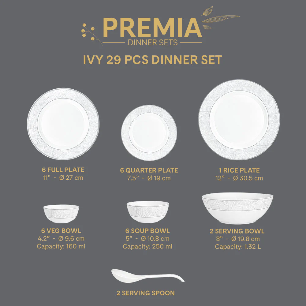 Larah Ivy Dinner Set, 29 pc - Image 5