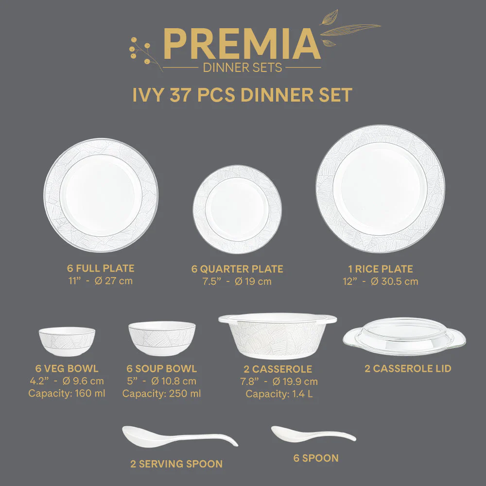 Larah Ivy Dinner Set, 37 pc - Image 4