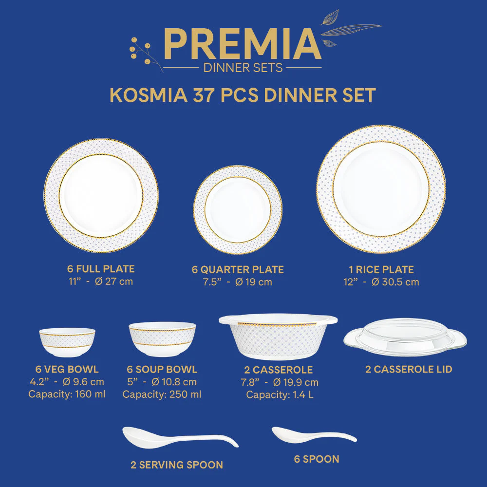 Larah Kosmia Dinner Set, 37 pc - Image 4