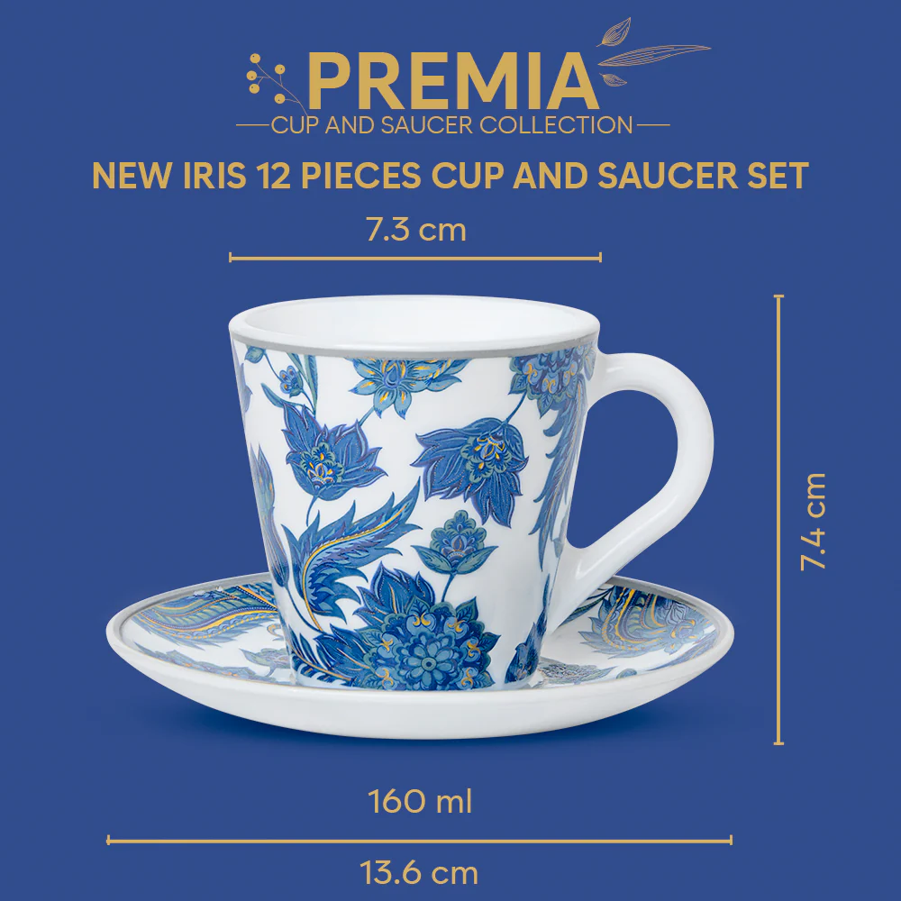 Larah New Iris Mug n Saucer Set - Image 3