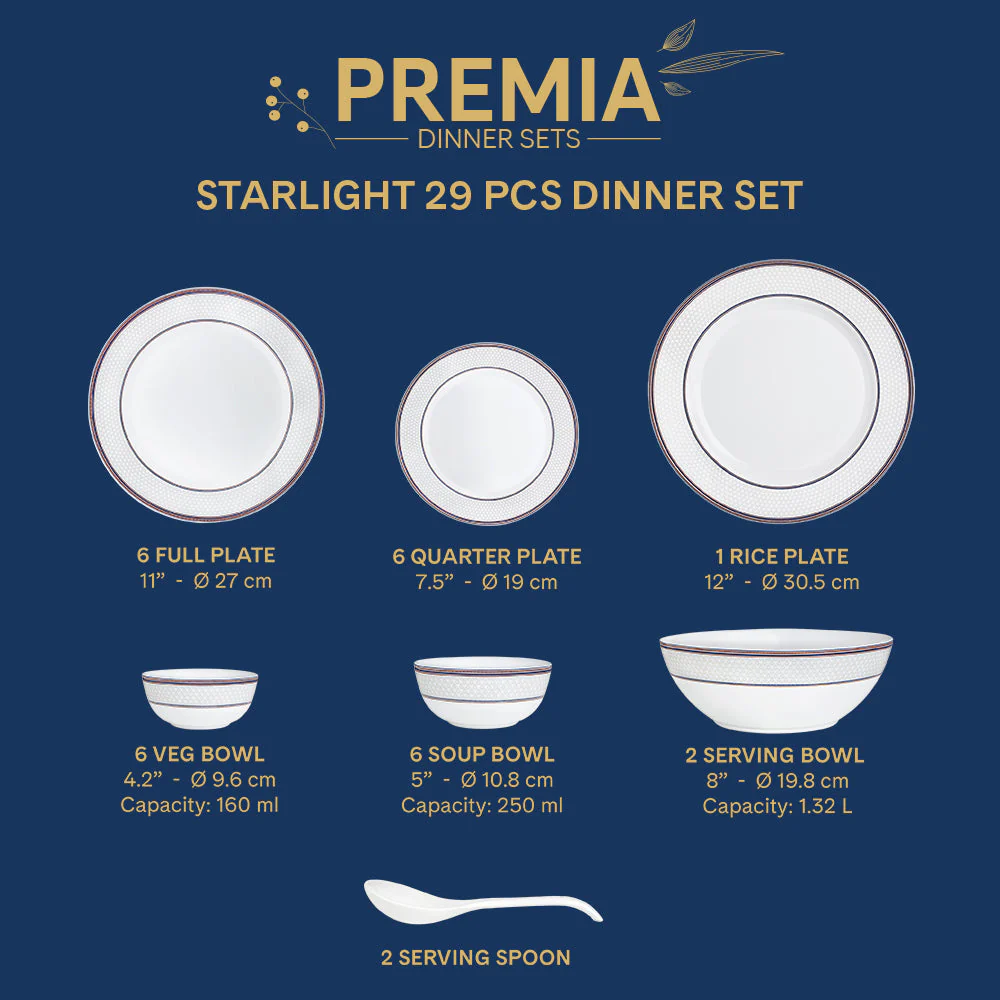 Larah Starlight Dinner Set, 29 pc - Image 5
