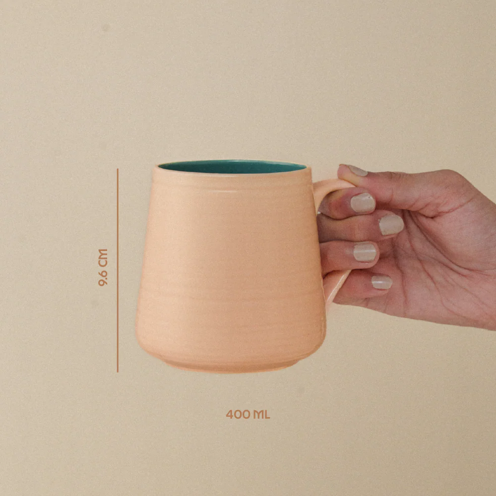 Bello Porcelia Mug, Peach - Image 3