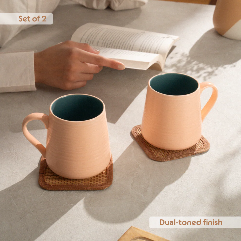 Bello Porcelia Mug, Peach - Image 6