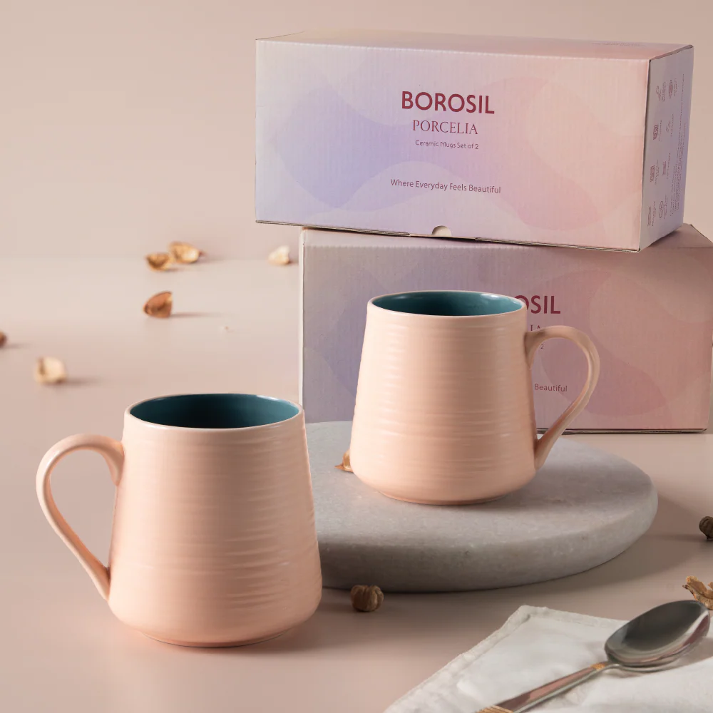 Bello Porcelia Mug, Peach - Image 7