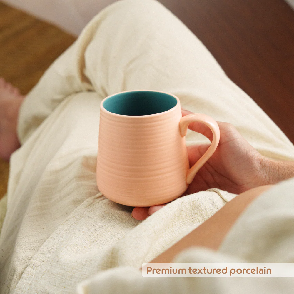 Bello Porcelia Mug, Peach - Image 8