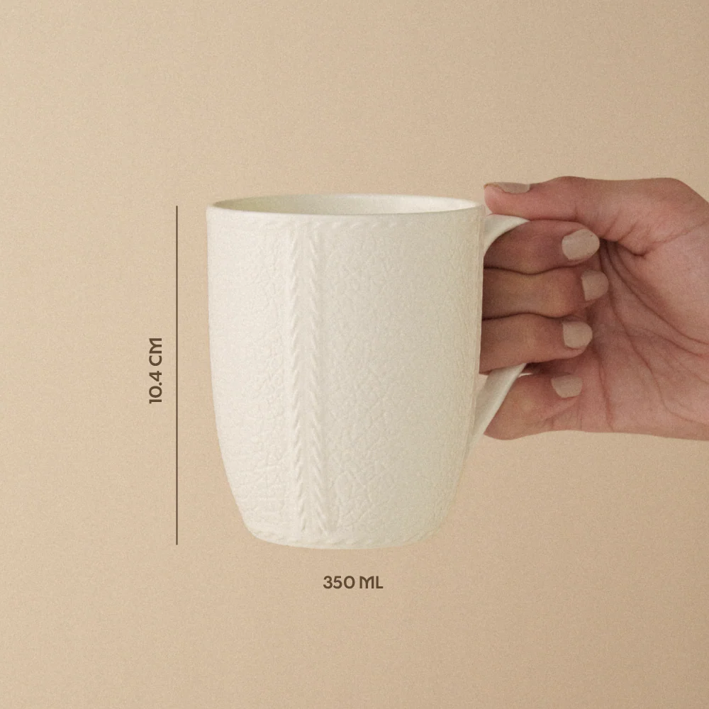 Elva Porcelia Mug, Ivory - Image 3