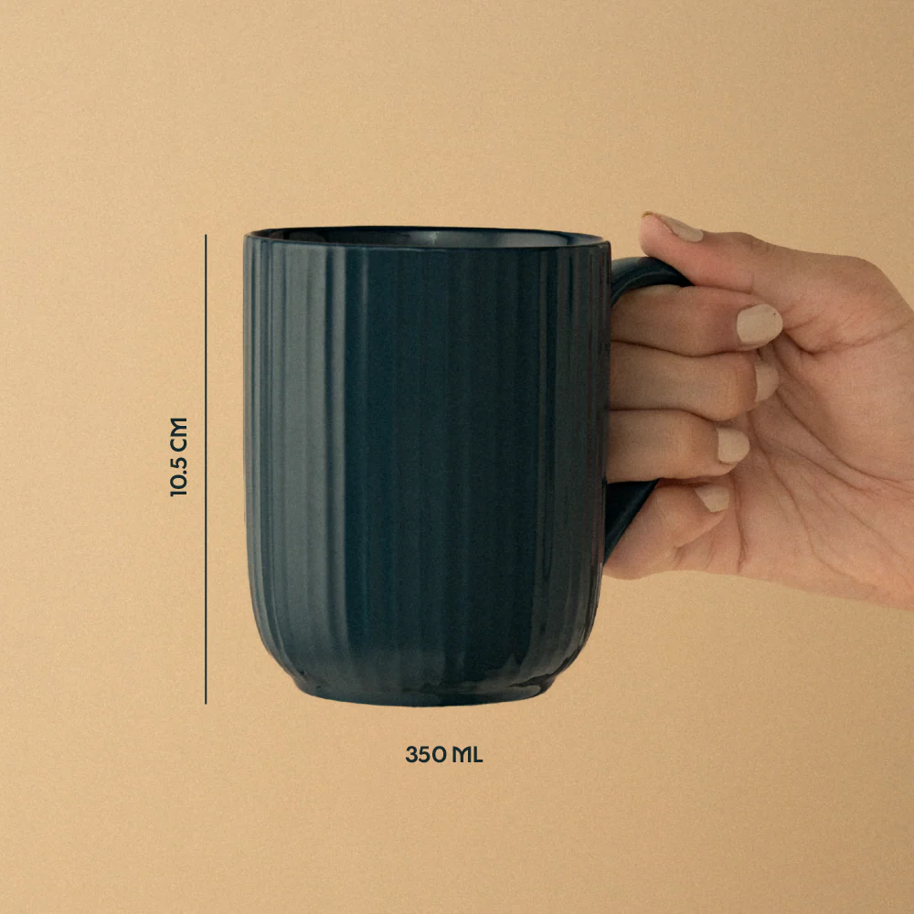 Flute Porcelia Mug, Caspian - Image 3
